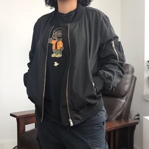 Black Bomber Jacket